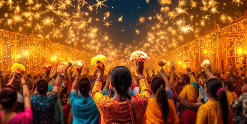 Women Celebrating the Festival of Lights
